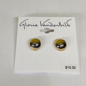 New Gloria Vanderbilt Gold Tone Earrings